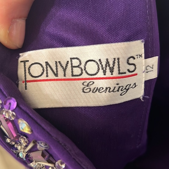 TONY BOWLS EVENING GOWN SIZE 12 BUT altered to fix like 6 - Picture 14 of 14